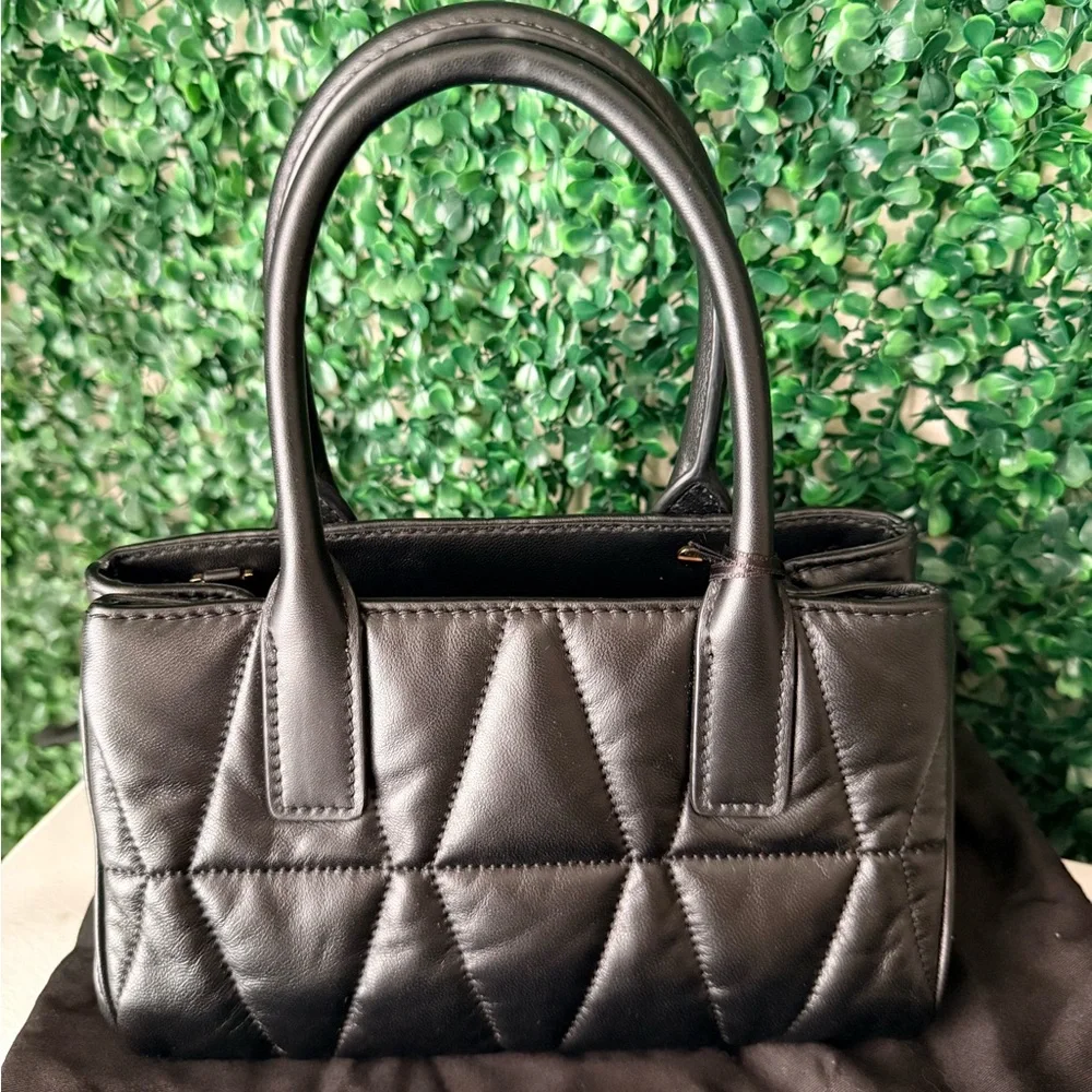 Versace Medusa 95 Small Black Quilted Handbag NWT